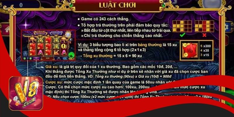 Cách chơi trò chơi kho Tàng Ngũ Long V8club cho người mới